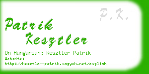 patrik kesztler business card